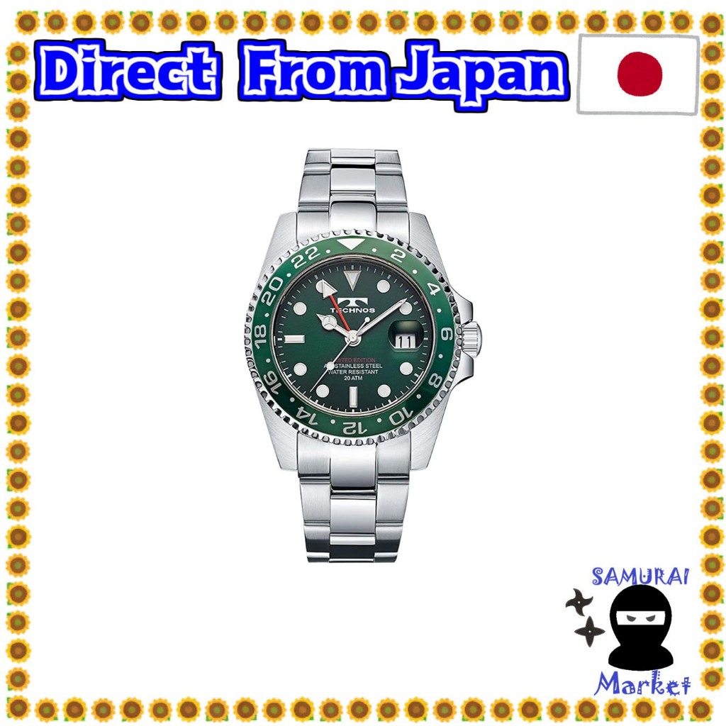 【ส่งตรงจากญี่ปุ่น】 Technos Technos Gmt นาฬิกาข้อมือ สําหรับผู้ชาย T2444Sg

