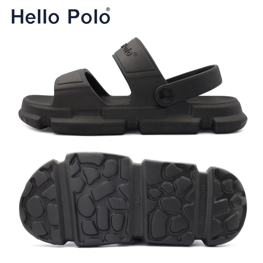 Hello Polo รองเท้า รองเท้าแตะรัดส้น กันลื่น 3cmพื้นหนา นุ่มใส่สบาย เหมาะกับฤดู น้ำหนักเบา ที่บ้าน ลางแจ้ง ผู้ชาย hp8012M ราคา ถูกที่สุด ดีลบีเคเค แกลเลอรีภาพที่ 6