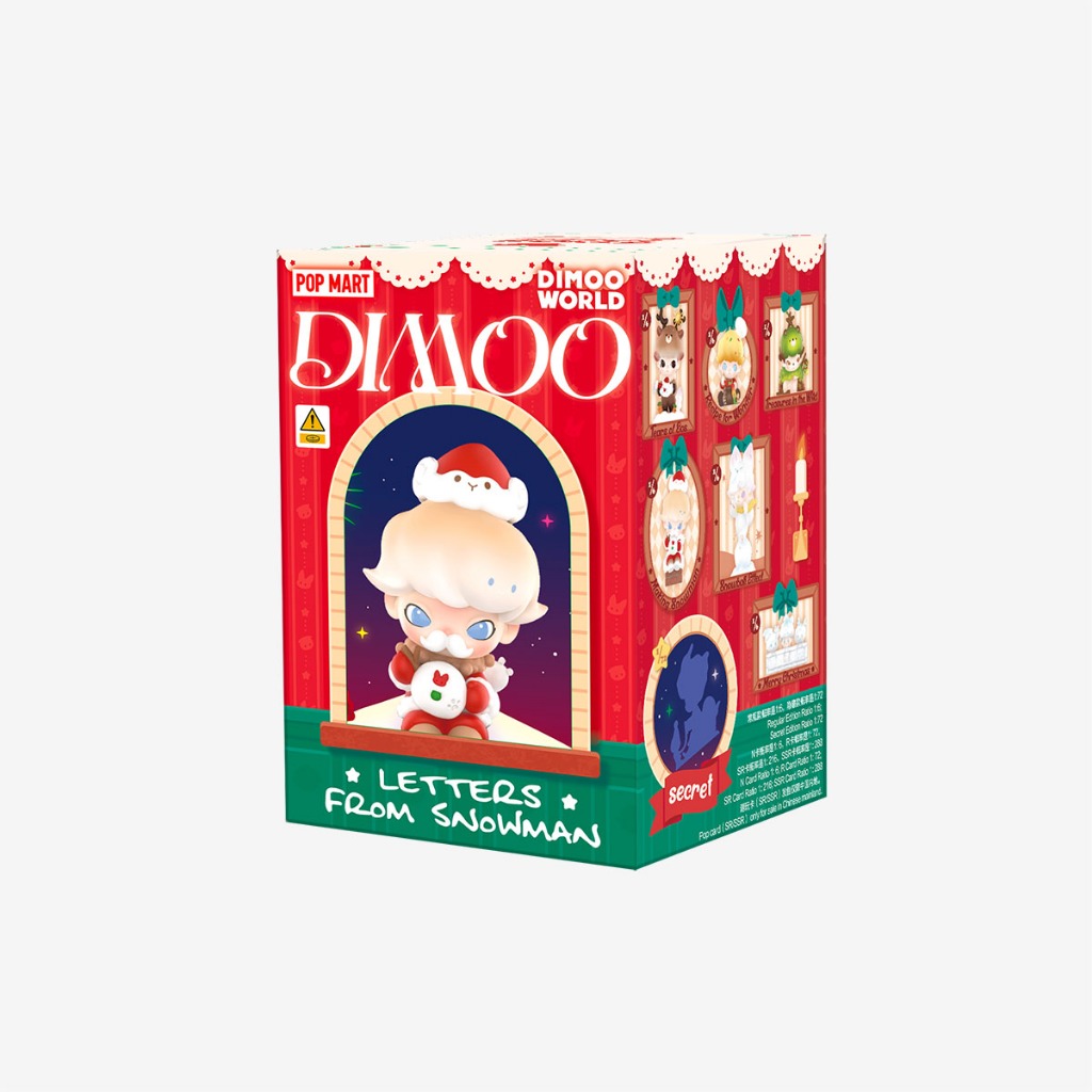[พร้อมส่งจากไทย] DIMOO Letters from Snowman Series Figures 1 จุ่มลุ้นซี น้อง dimoo christmas