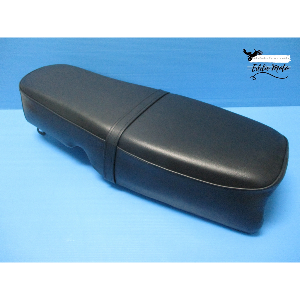 DOUBLE SEAT COMPLETE (U) BLACK with SCREEN For SUZUKI K125 K125-2 // เบาะรถ สีดำ ผ้าเรียบ สกรีนท้าย