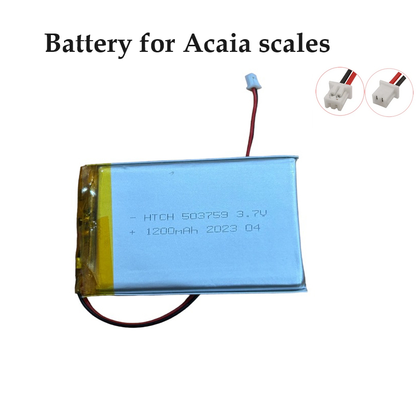 แบตเตอรี่ ตาชั่ง ACE Replacement Battery for Acaia scales 503759 3.7v 1200mAh เข้าหัวขนาด jst1.25