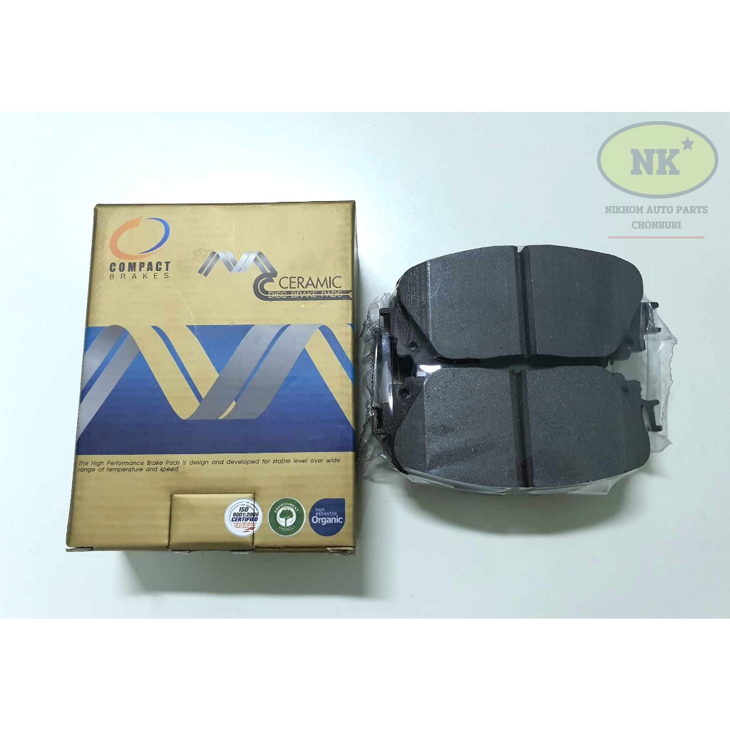 COMPACT ผ้าเบรคหน้า ดิสเบรคหน้า โตโยต้า วีออส 1.5 S 08'-12' , ยาริส 1.5 S 06'-12' ตัว Top