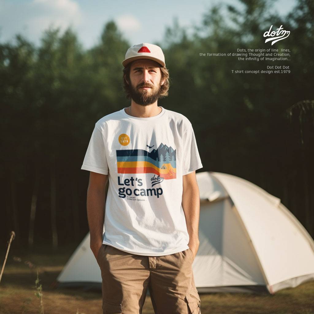 dotdotdot เสื้อยืด T-Shirt concept design ลาย camping L