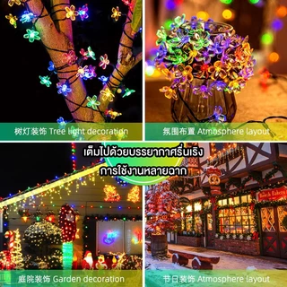 Panasi โคมไฟพลังงานโซล่าเซลล์ 50 LED 10 ม. ลูกแก้วไฟคริสต์มาสพลังงานโซล่าเซลล์ไฟพลังงานแสงอาทิตย์กลางแจ้ง