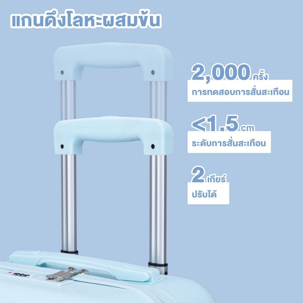 【KAMANNI】 กระเป๋าเดินทาง 20/24 นิ้ว กระเป๋าเดินทางแบบโรลลิ่งส 20 PC + ABS ล้อหมุนได้ 360 องศาอย่างมีสไตล์ รถเข็นกระเป๋า