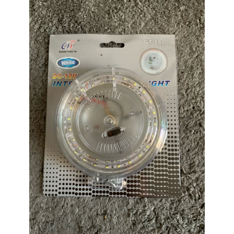 ไฟเพดานรถ LED ไฟเพดาน ตกแต่งภายในหลังคารถยนต์ กลม Car White LED Vehicle Interior Roof