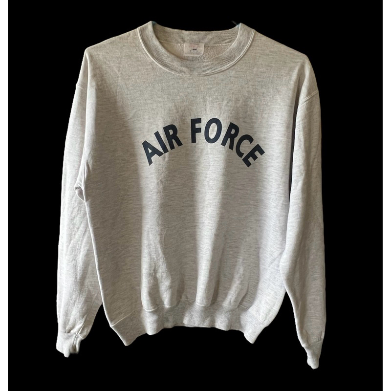 Vintage Jerzees Air Force Crew Neck Sweatshirt Adult Medium 100% Cotton USA