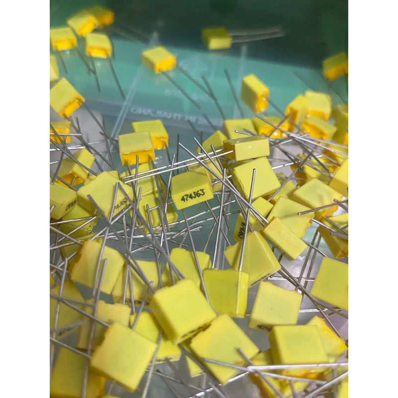 1 Pcs 474J100ตัวเก็บประจุการ 100V474J  0.47UF 100V 474J 5มม.โพลีโพรพิลีนปลอดภัยฟิล์มพลาสติก