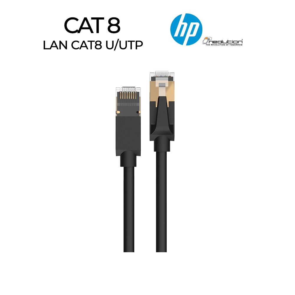 HP สาย Lan Cat8 F/FTP Stranded Patch Cable, 40Gbps DHC-CAT8-3M ของแท้ 100% รับประกัน 2 ปี