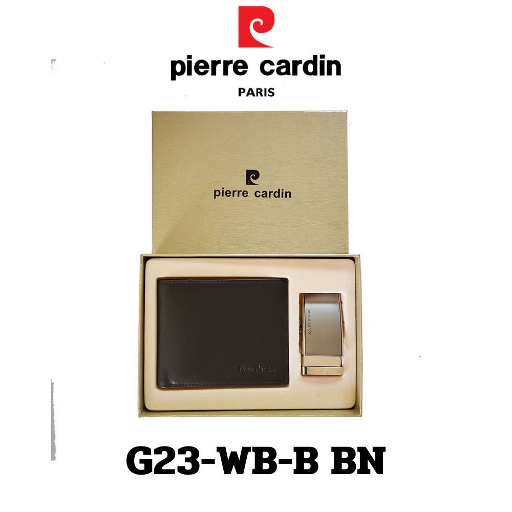 Pierre Cardin Gift set กิ๊ฟเซ็ทกระเป๋าธนบัตร+เข็มขัด รุ่น G23-WB-B