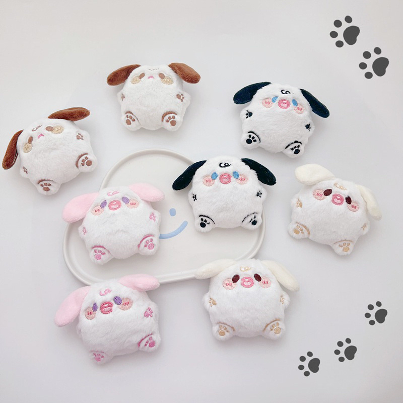 ((พร้อมส่ง)) เข็มกลัดตุ๊กตาน้องหมา หมี หูชมพู น้ำตาล