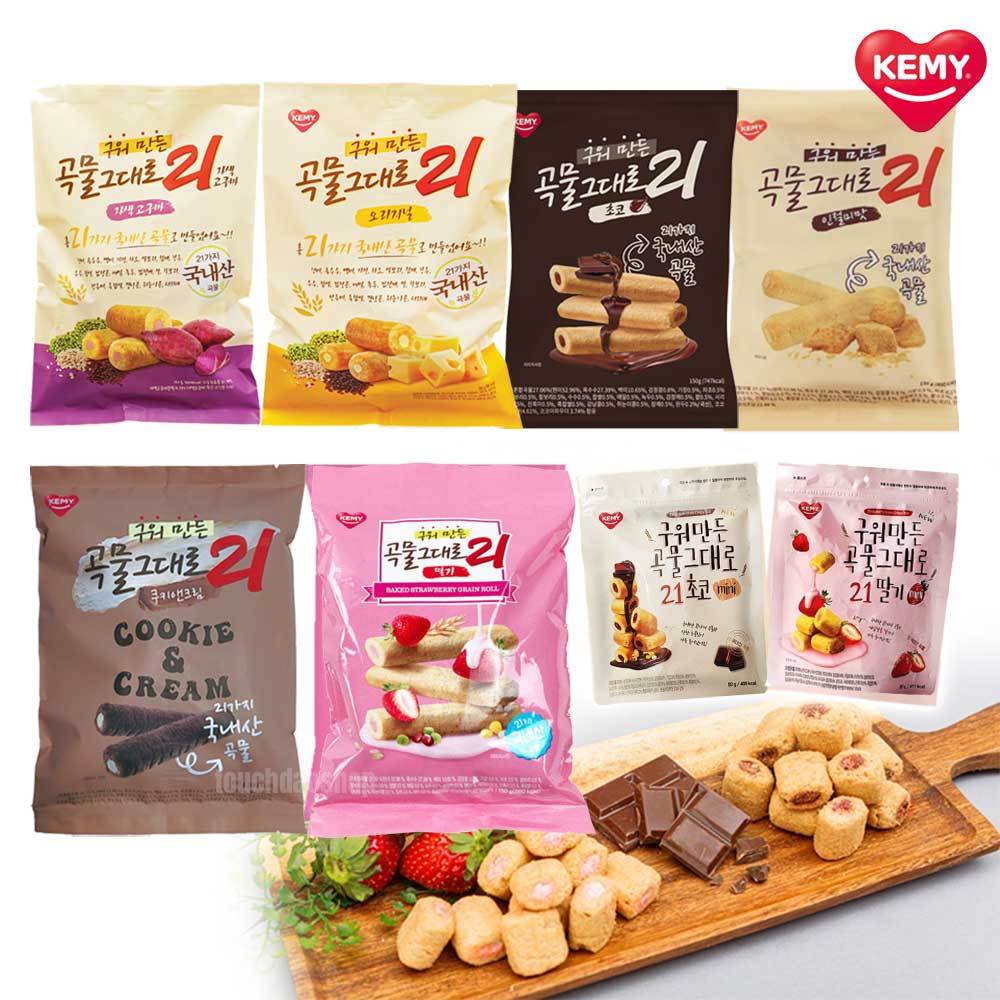 🌽 เกมี่ เคมี่ เกรน คริสปี้ โรล 150 กรัม I Kemy Grain Crispy Roll 150 g.