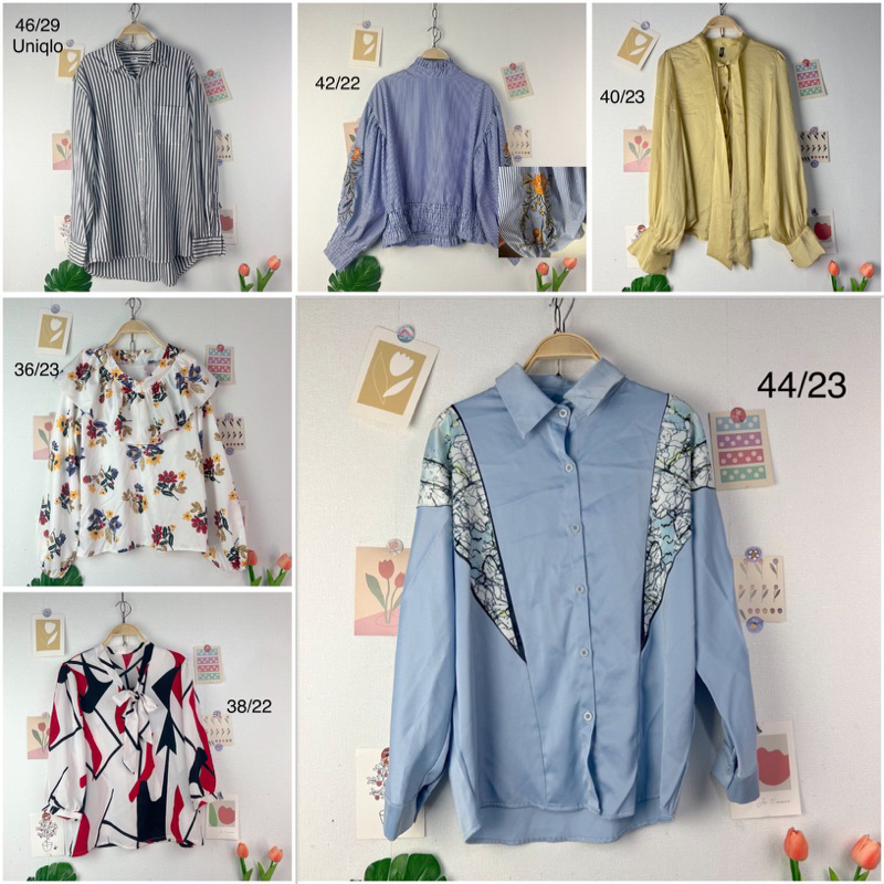 เสื้อแขนยาว เสื้อเชิ้ตผู้หญิง แฟชั่น พร้อมส่ง