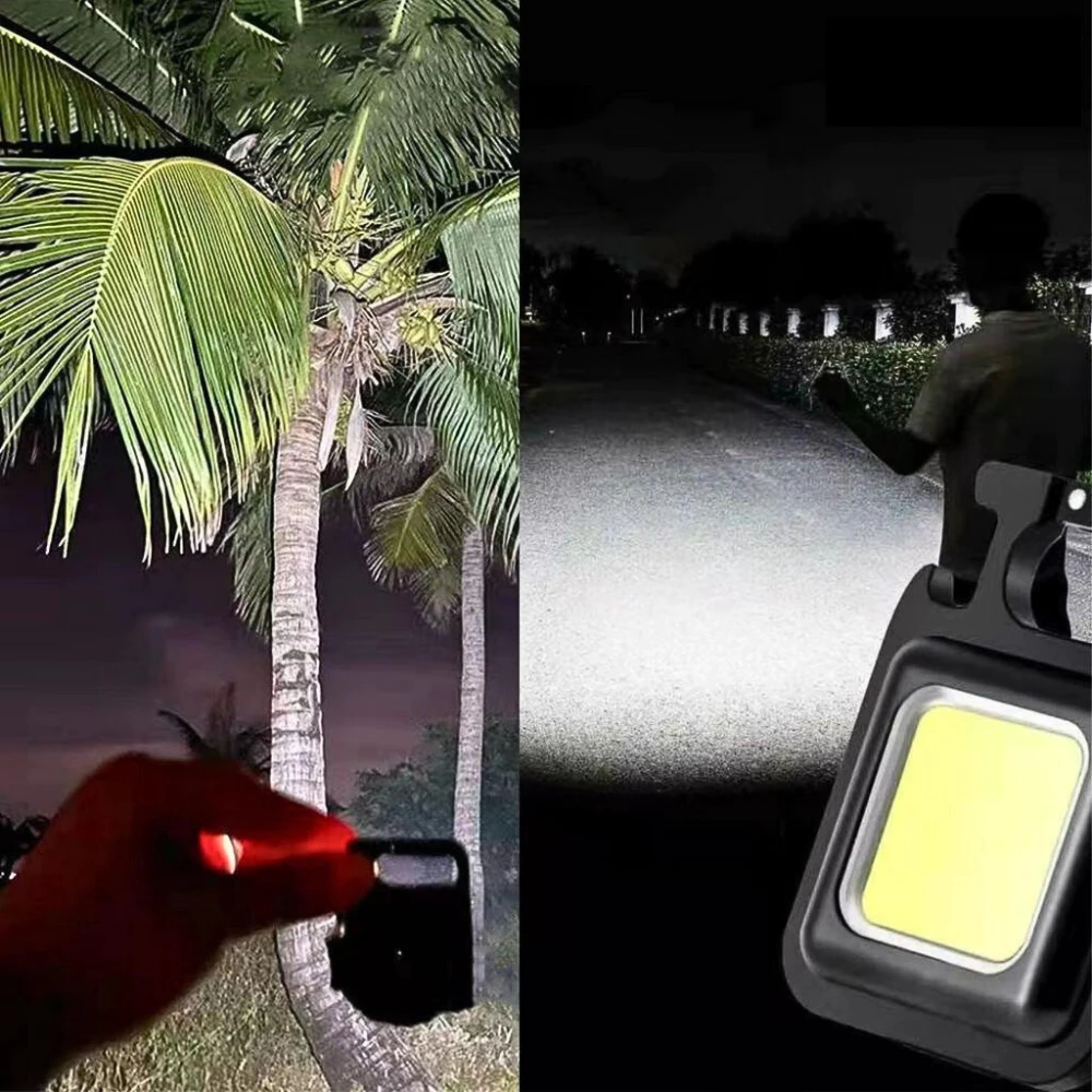 ไฟฉายพวงกุญแจ LED RGB COB 500mAh ชาร์จ USB thumbnail 4