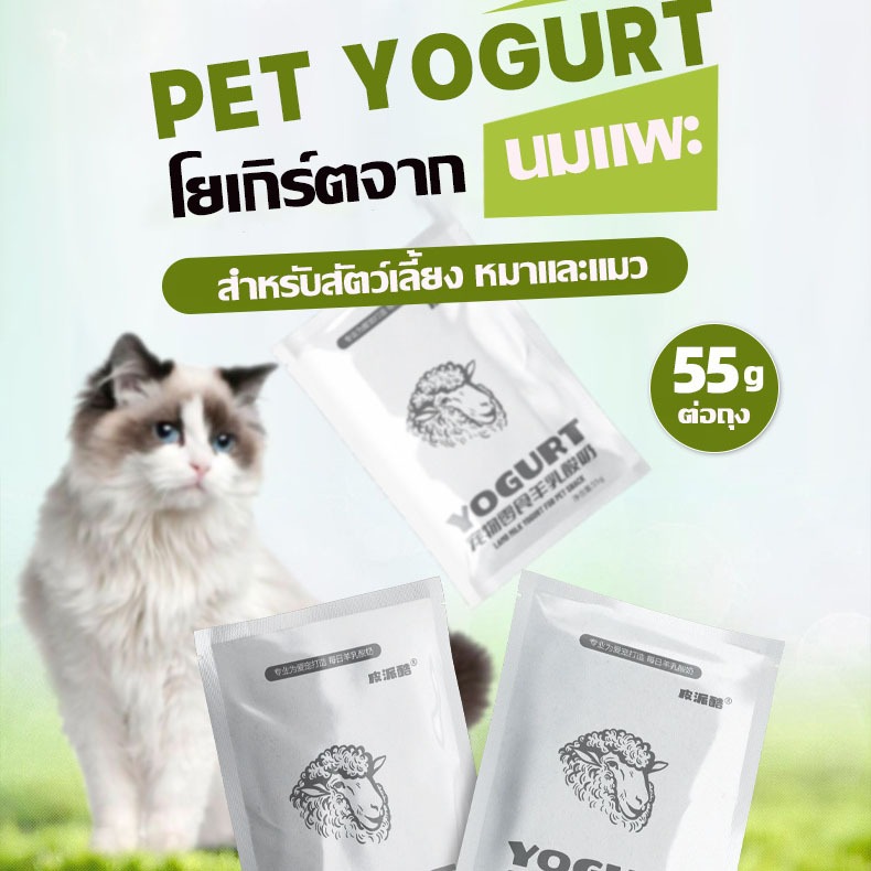 โยเกิร์ตพร้อมดื่ม สำหรับสัตว์เลี้ยง ทานได้ทั้งหมาและแมว โยเกิร์ตจากนมแพะ