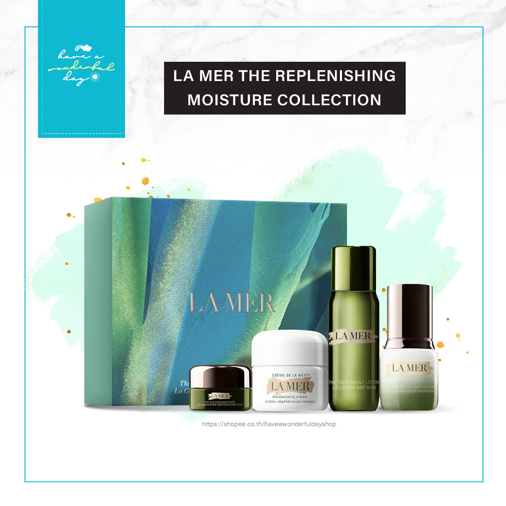 Lamer the replenishing moisture collection 3 ชิ้น ✅Lotion 30ml ✅Eye Concentrate 5ml ✅Emulsion 15ml ✅