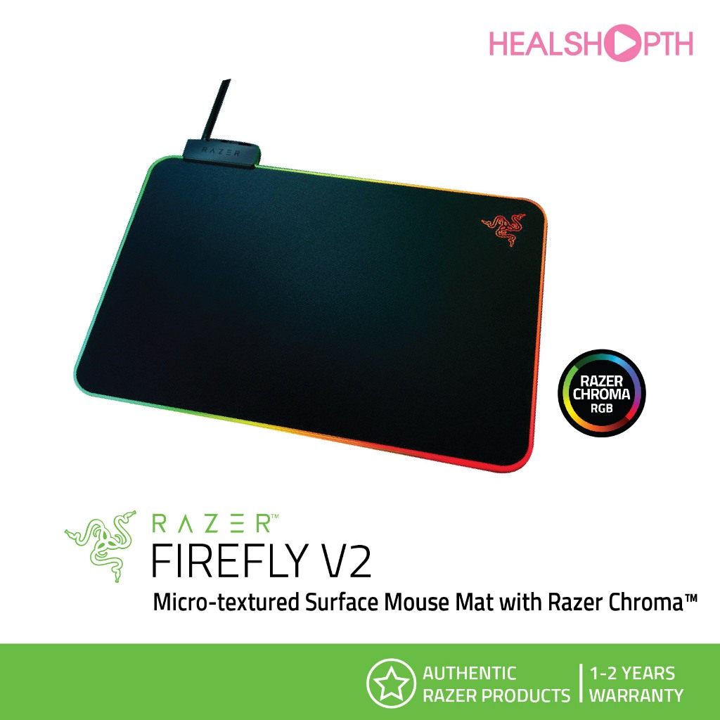 แผ่นรองเม้าส์ Razer Firefly V2 Micro textured Surface Mouse Mat with Razer Chroma™ ประกันต่างประเทศ
