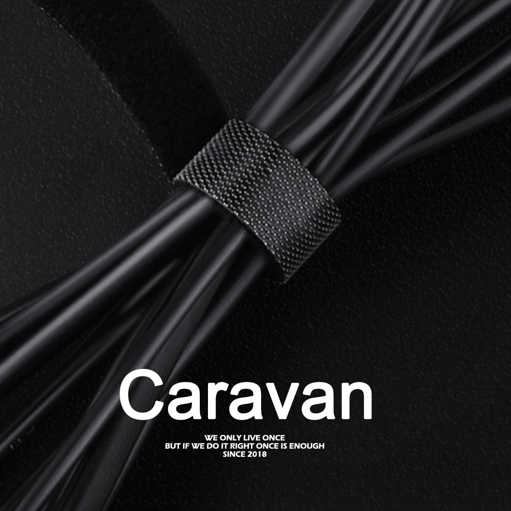 Caravan Crew Wire Organizer ที่จัดระเบียนสายชาร์จ หูฟัง สายต่างๆ แบบตีนตุ๊กแก (1ชิ้น)