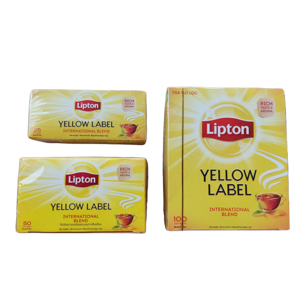 ☕Lipton ชาลิปตัน แบบซองจุ่ม 25 50 และ 100 ซอง กลิ่นหอม รสชาติดี ราคาถูกสุดๆ