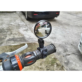 กระจกมองหลัง สำหรับจักรยานและจักรยานไฟฟ้า กระจกทรงกลมแบบสายรัด ขนาด7Cm (1คู่)
