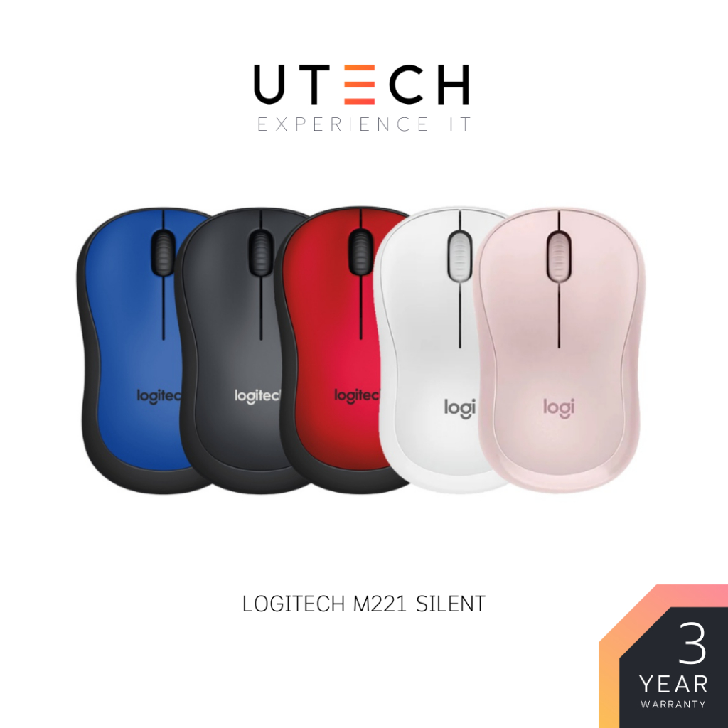 เมาส์ไร้สาย Logitech M221 Silent Wireless Mouse ไร้เสียงรบกวน by UTECH