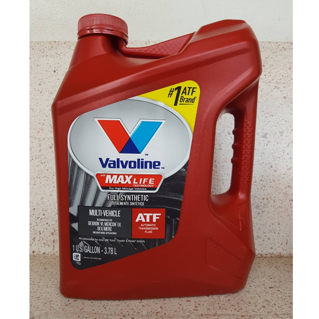 Valvoline ATF Max Life น้ำมันเกียร์ออโตเมติกสังเคราะห์100% Fully Synthetic Multi-Vehicle ขนาด3.785ลิตร วาโวลีน