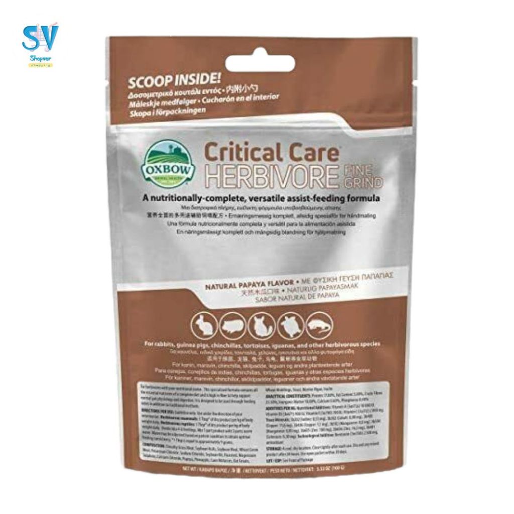 OXBOW Critical Care - Fine Grind 100 G. คริติคอล แคร์ แบบผงละเอียด 100 กรัม