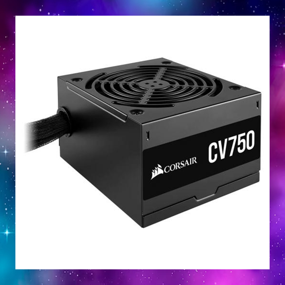 POWER SUPPLY (อุปกรณ์จ่ายไฟ) CORSAIR CV750 - 750W 80 PLUS BRONZE (ATX) ใช้งานปกติ