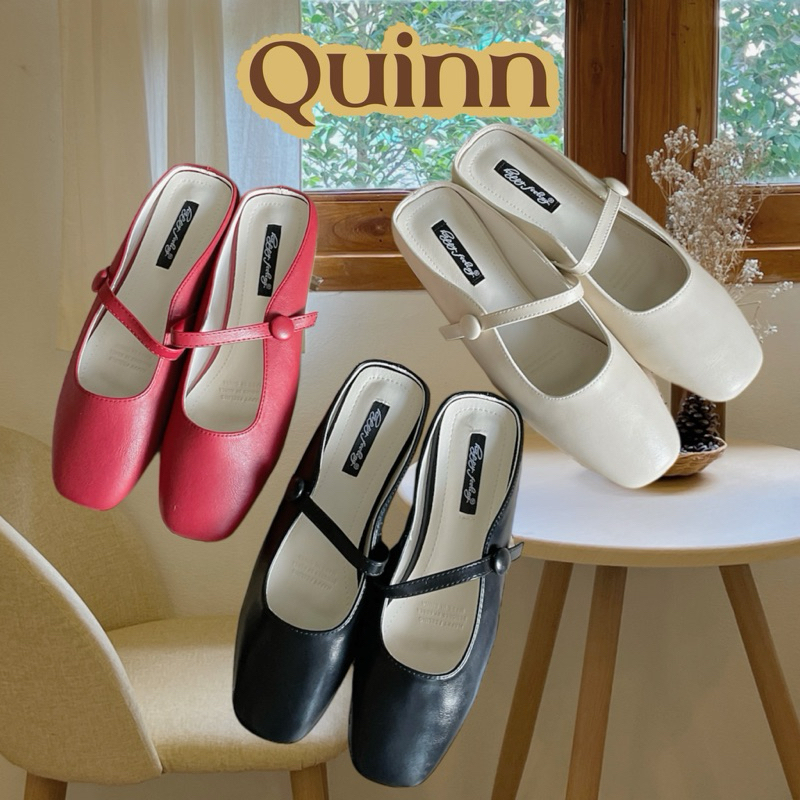 Quinn Shoes รองเท้าแมรี่เจนเปิดส้น