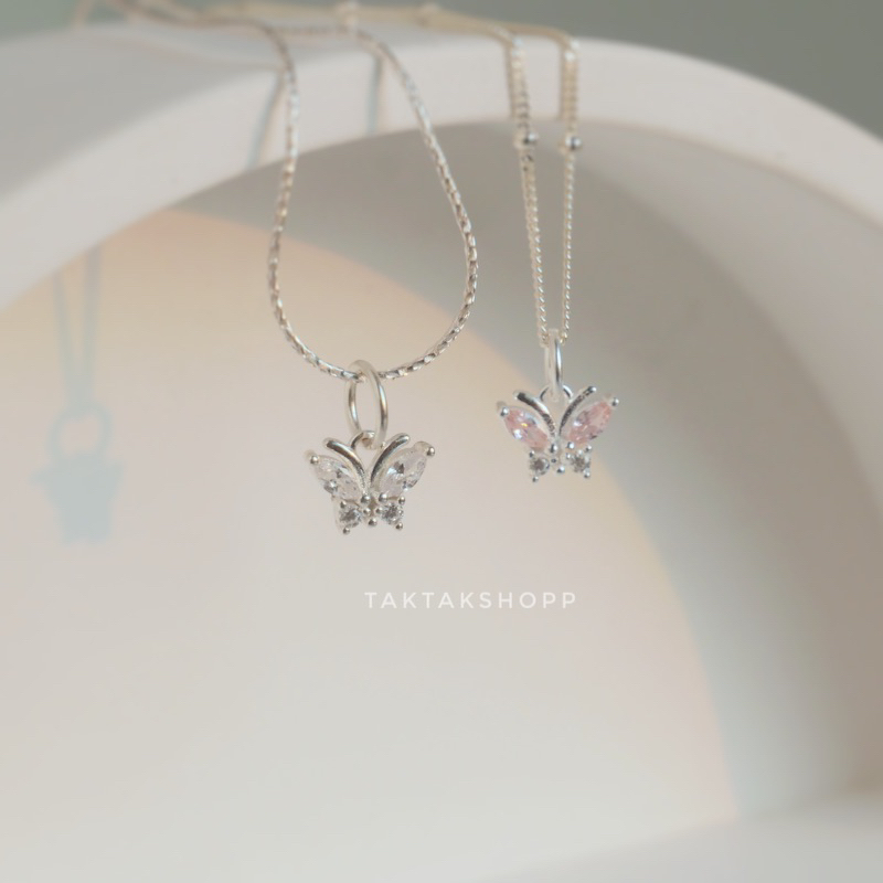 (เฉพาะจี้)Sweet Cz Pendant S925 | จี้ผีเสื้อ Sweet Cz เงินแท้92.5% ขนาด 6 มิล