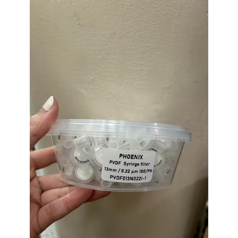 Nylon Syringe filter 25 mm, 0.45um, 100/pk