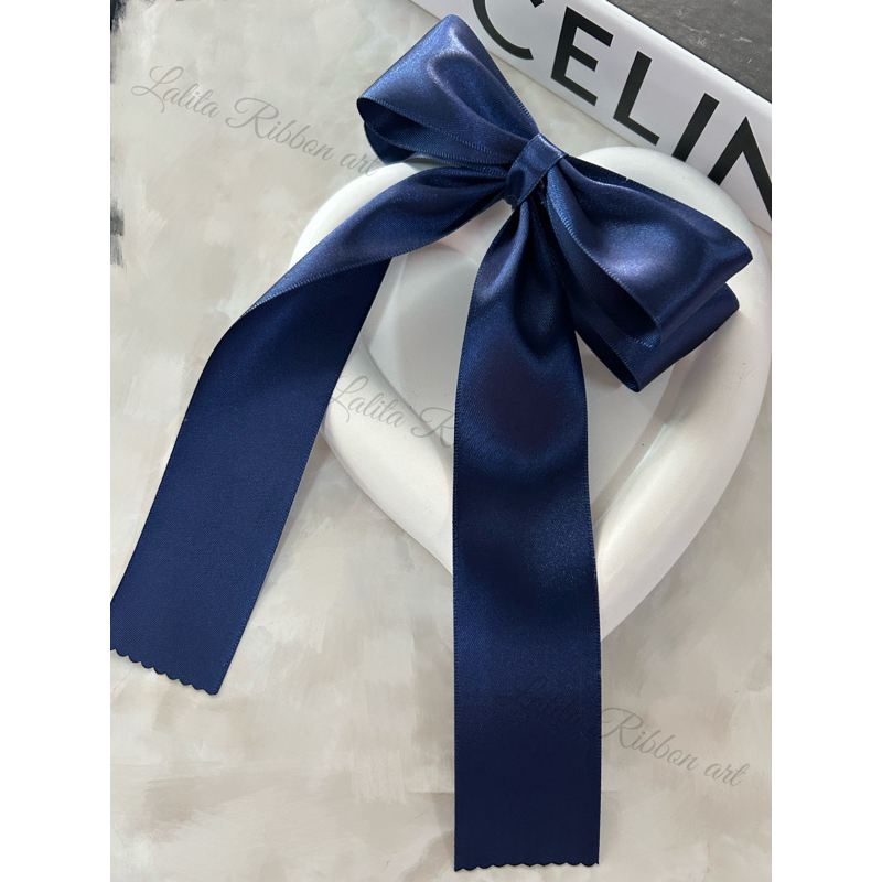 โบว์สีกรม โบว์นักเรียน โบว์ติดผม *มีหลายแบบให้เลือก เก็บปลายไม่รุ่ยใช้ริบบิ้นเนื้อดีเงาสวยค่ะ มีกิ๊บแบบสปริงล็อคและหนีบ - รูปที่ 6