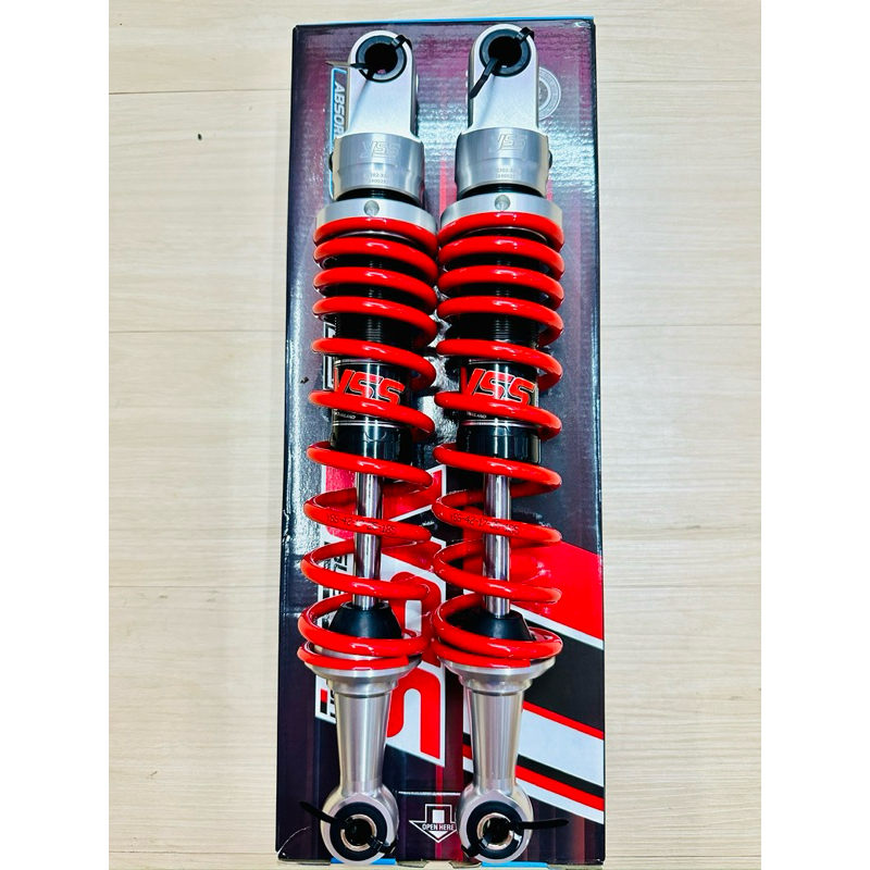 โช๊ค YSS แท้ รุ่น E-SERIES สี RED-BLACK แดง-ดำ ความสูง330mmสำหรับใส่ HONDAรุ่น Wave110i LED ปี2021-24 Wave125i LEDปี2023