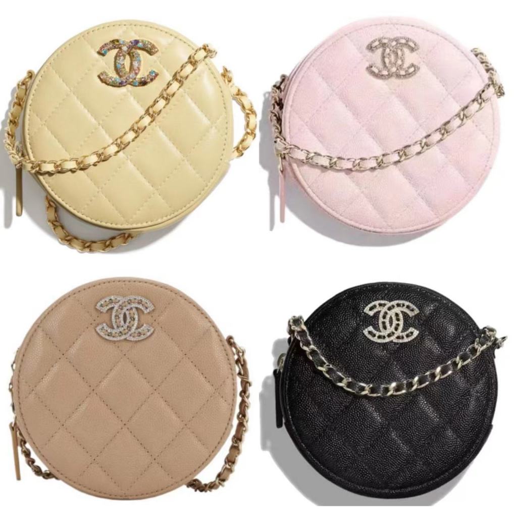 Chanel/กระเป๋าโซ่/กระเป๋าสะพาย/กระเป๋าเค้กทรงกลม/AP1944/แท้100%