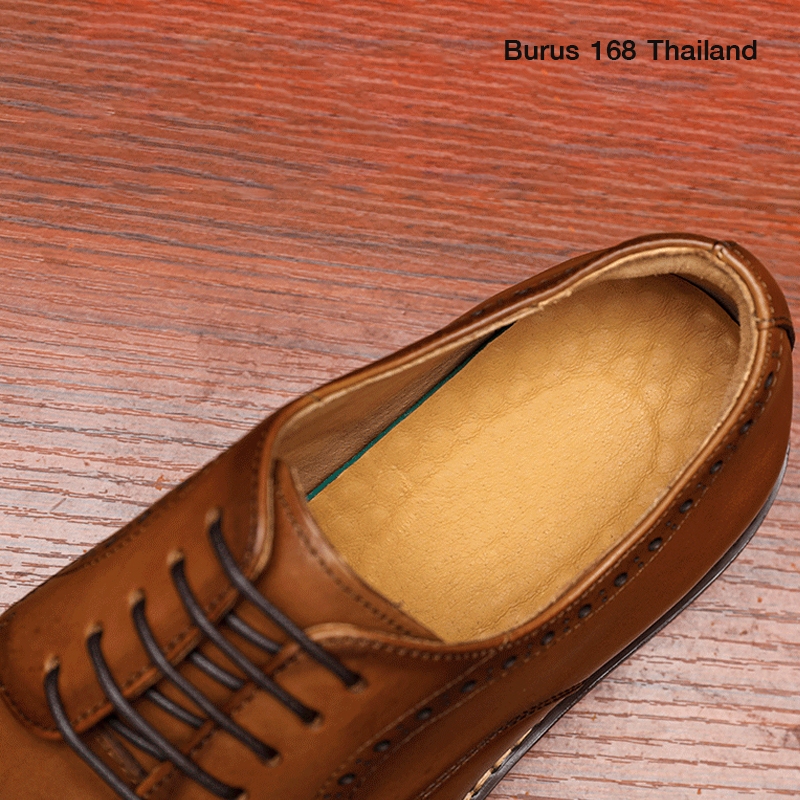 [Size 38-47] รองเท้าหนังแท้ลายฉลุ ผู้ชาย (เย็บพื้นทุกคู่) - รุ่น Brogue Derby รองเท้าหนังแท้ลายฉลุ