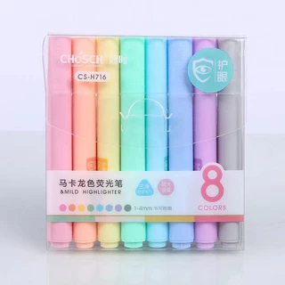 ชุด 8 สี ไฮไลท์ สีพาสเทล ปากกาเน้นข้อความ ปากกาไฮไลต์ 716