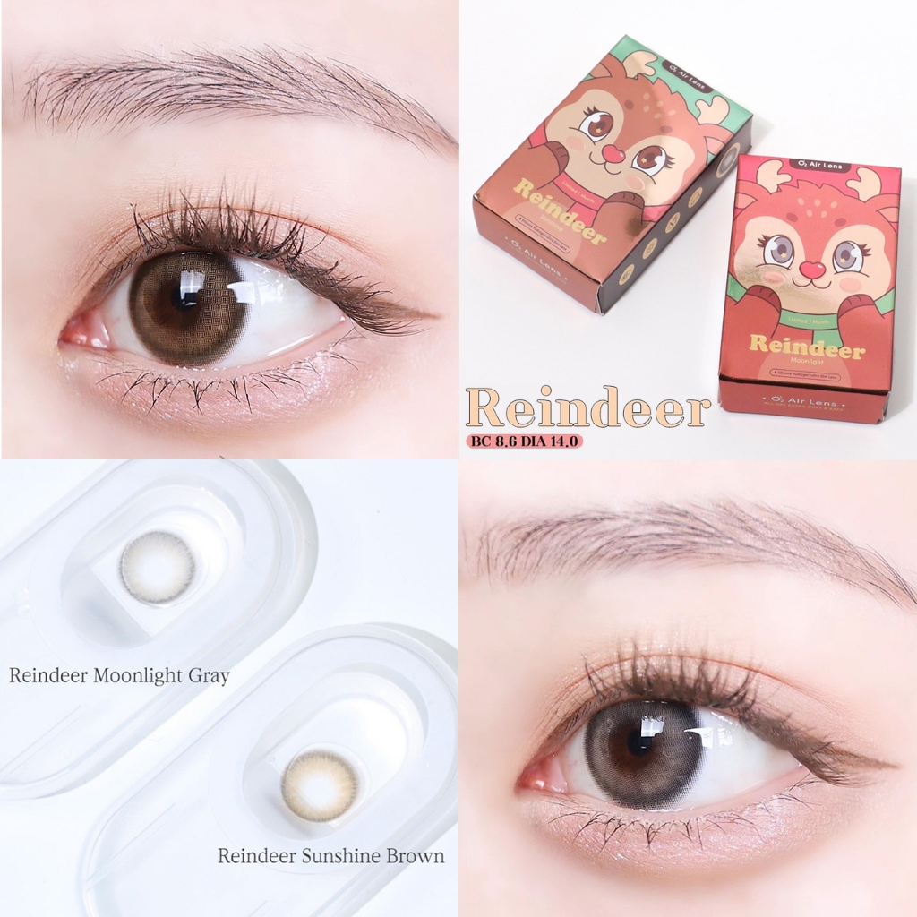 SISSE LENS รุ่น Reindeer SERIES คอนแทคเลนส์เกาหลีรายเดือน [0.00, -0.50 ถึง -10.00] SISSÈ LENS