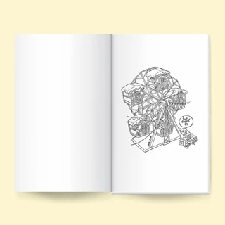 mini market coloring book สมุดระบายสี 16 หน้า ขนาด 17x28cm