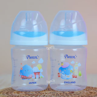 Pureen ขวดนมเพียวรีน PP คอกว้างและคอแคบ ลายช้าง