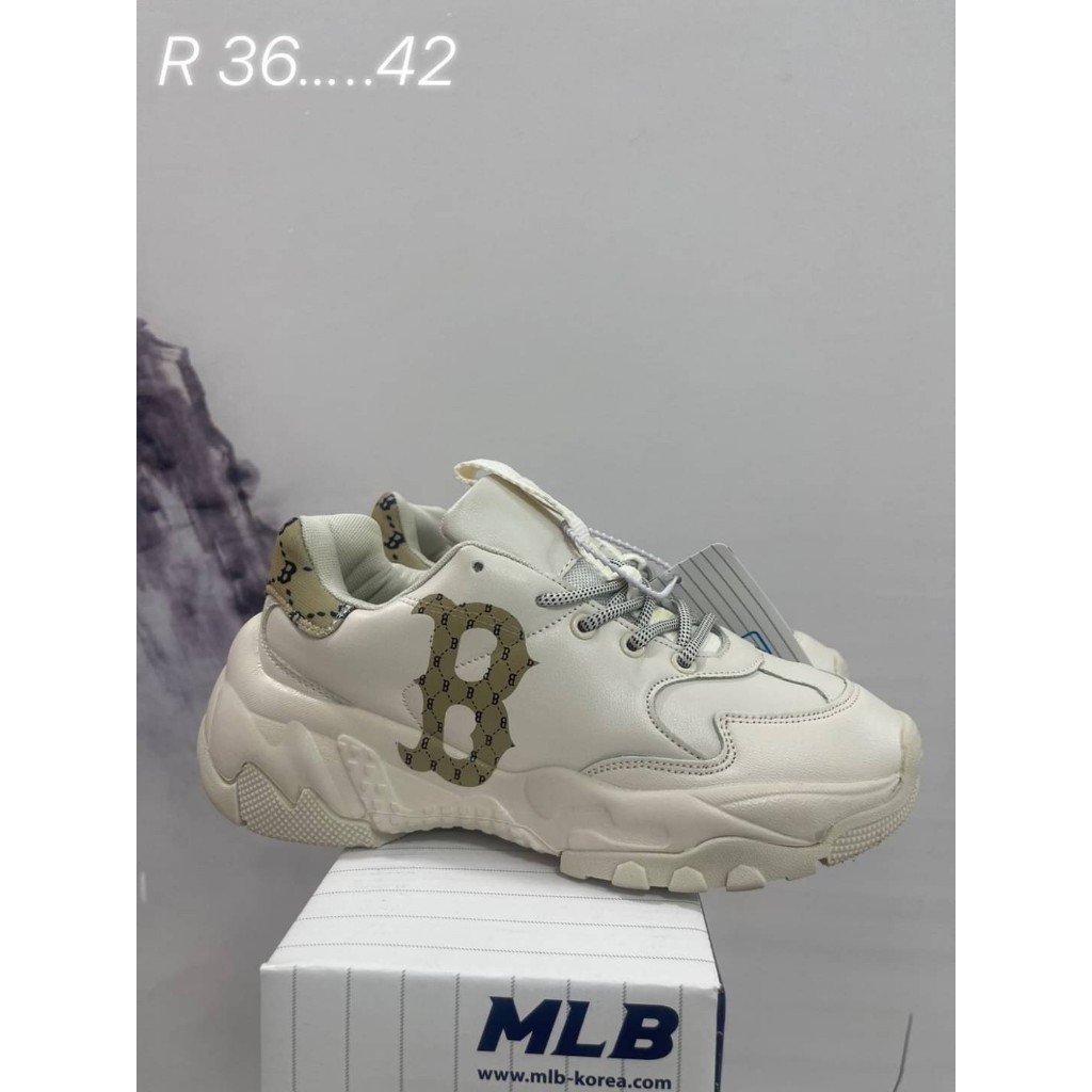 รองเท้าNY รองเท้าผู้หญิง MLB Newyork &amp; Boston &amp; LA จัดส่งฟรี-มีเก็บเงินปลายทาง💸 พร้อมกล่องและอุปกรณ์📦