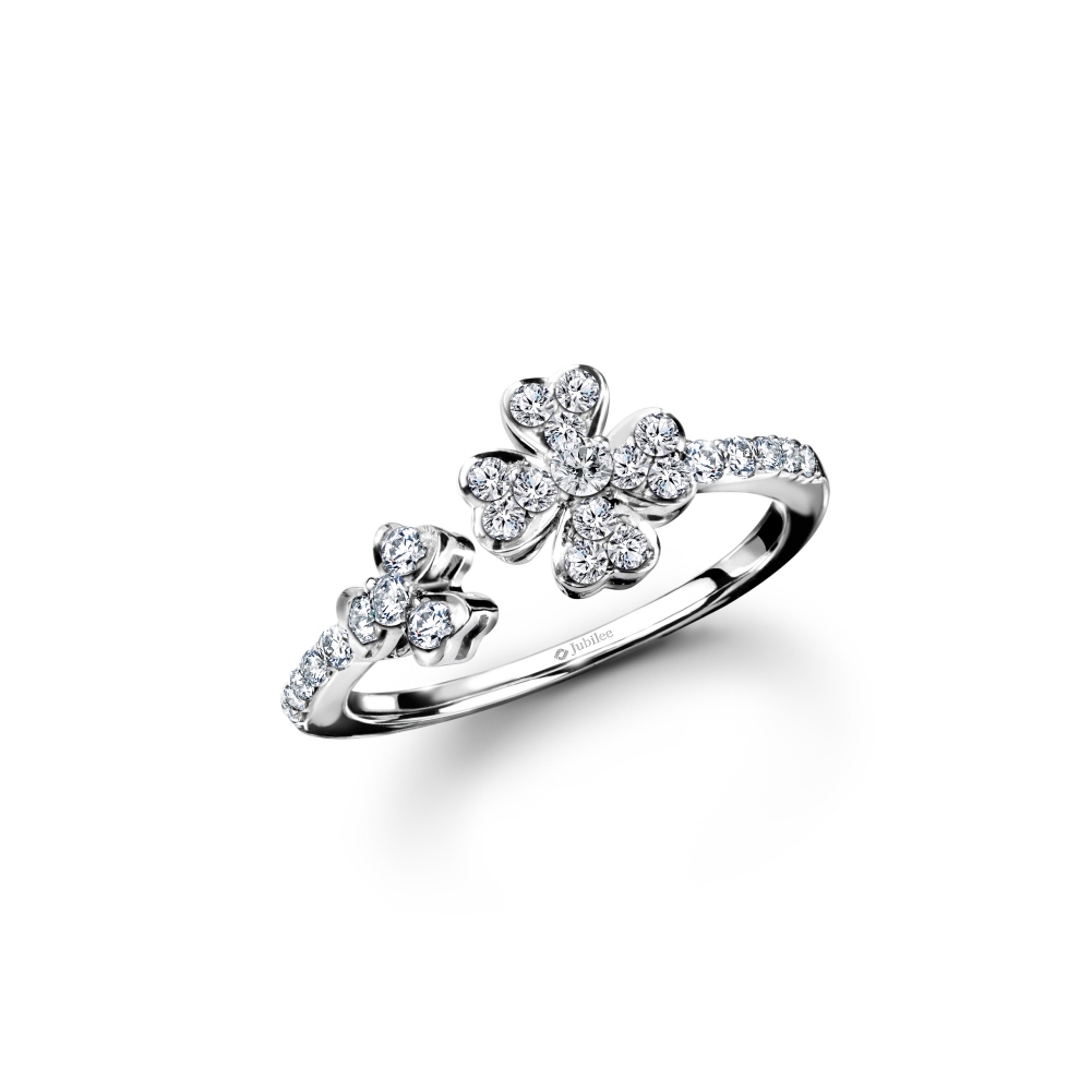 Jubilee Diamond خاتم ألماس طبيعي Charming Luck Clover — صورة 3