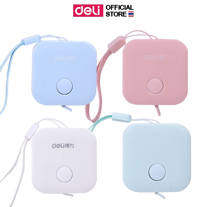 สายวัดตัว Deli ตลับเมตร พกพา สายวัดเอว สายวัดตัว แบบตลับ มินิมอล สีพาสเทล น่ารัก ยาว 1.5 เมตร (คละสี 1 ชิ้น) thumbnail 10
