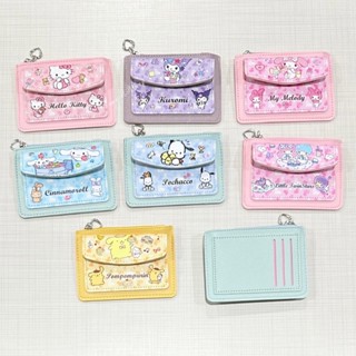 กระเป๋าใส่บัตร 3 ช่อง หนังPU พร้อม ช่องกระดุม ลายการ์ตูน