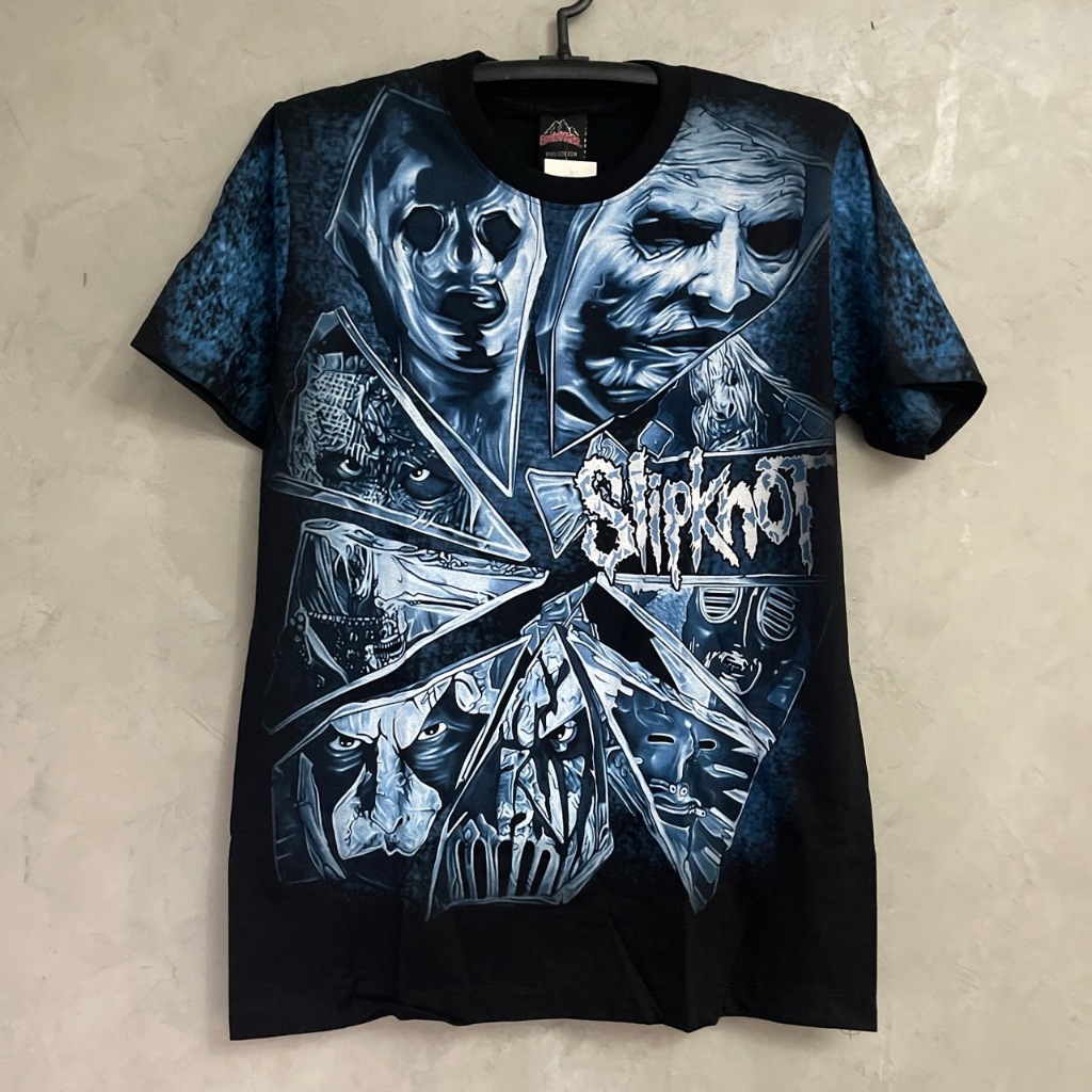 เสื้อยืดOVP Slipknot กระจก(ป้ายRocktee เรืองแสง) ผ้าCotton100