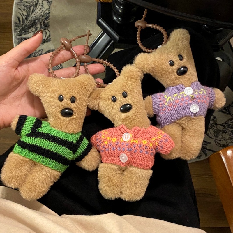 (พร้อมส่ง🐻) Teddy bear Knit shirt พวงกุญแจหมี พวงกุญแจห้อยกระเป๋า