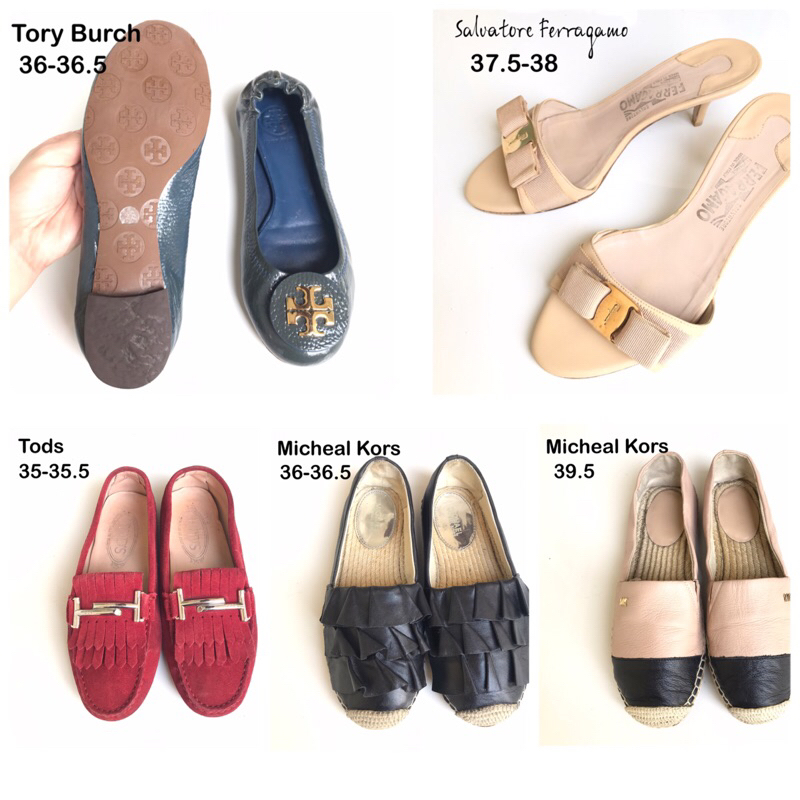 🔥set11 รองเท้ามือสองแบรนด์เนม Tory burch/Ferragamo/Coach/Michaelkors/Gucci
