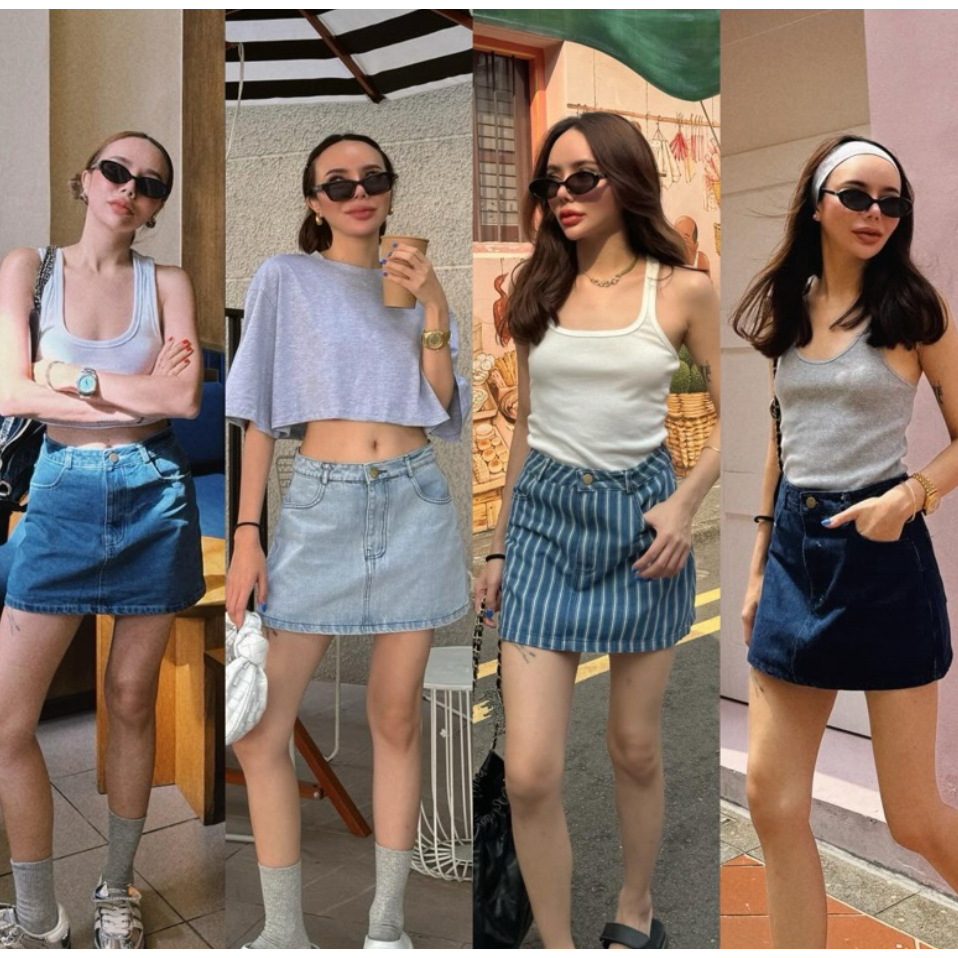 ส่งต่อ napat vogue denim skirt