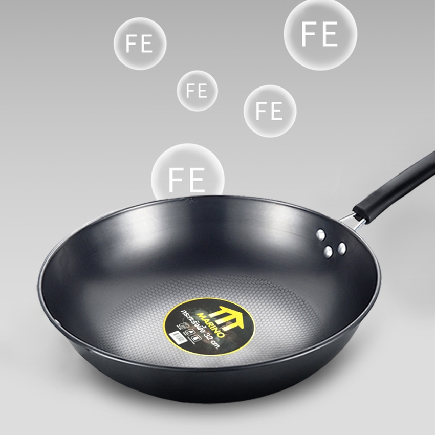 Marino Home เครื่องครัว กระทะก้นลึก รังผึ้งครึ่งใบ Non-Stick No.Y1882 ราคา ถูกที่สุด ดีลบีเคเค แกลเลอรีภาพที่ 2