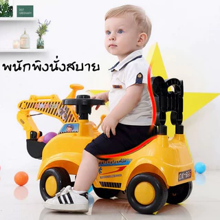 DTXmarket รถขาไถเด็ก KY-888 รถแม็คโคร (มีเพลง มีไฟ มีแตร) รถนั่งเด็ก ตักเดินของเล่นเด็ก แนะนำ1-5ปี