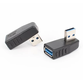 Adapter เชื่อมต่อ USB 3.0 ผู้-เมีย งอ90องศา(ราคาต่อ1ชิ้น)
